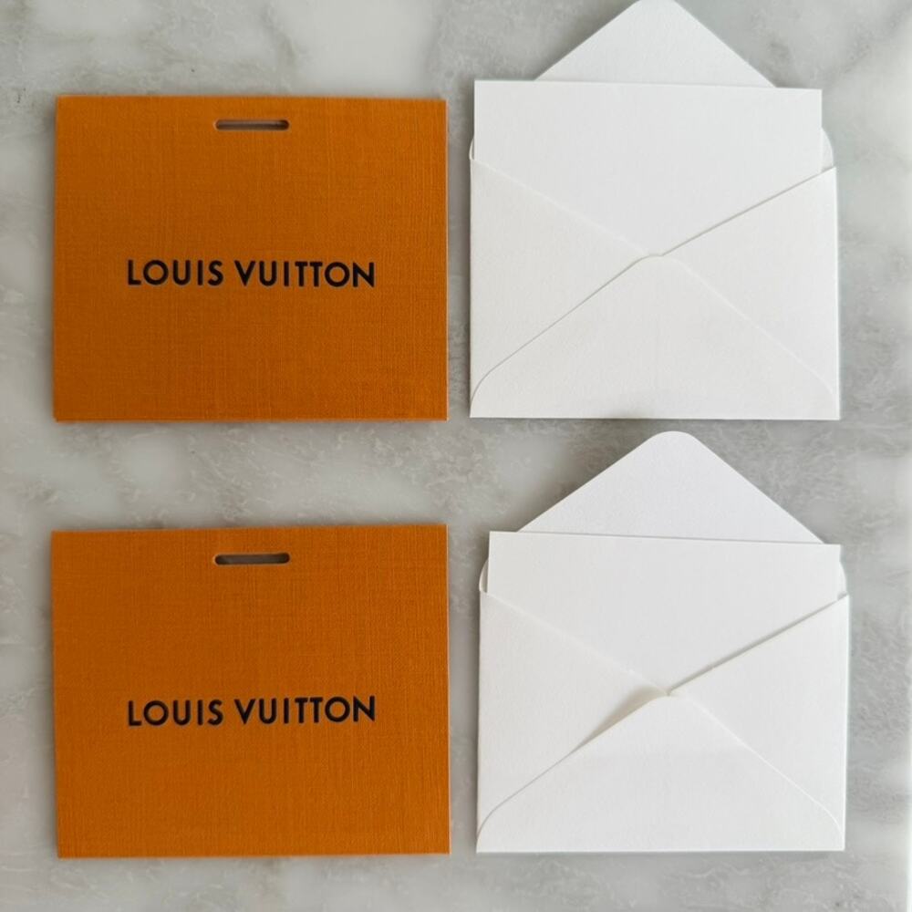 Louis Vuitton Card Envelope 13pc Set Authentic Orange Home Decor Display Resale - Picture 4 of 7